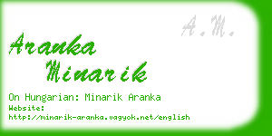 aranka minarik business card